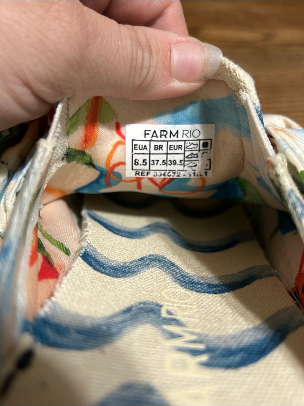 FARM Rio Copacabana Mule Sneakers Tropical Wave Bow Women’s 8.5 New - Picture 7 of 8